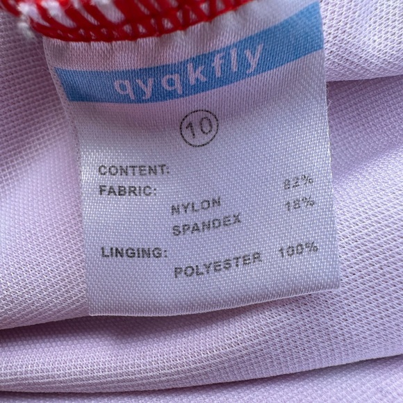 Girls Red Polka Dot Long Sleeve One Piece Swim Suit Size 10 - Picture 8 of 10